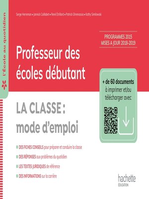 cover image of L'école au quotidien--Professeur des écoles débutants--La Classe mode d'emploi ePub FXL--Ed. 2020